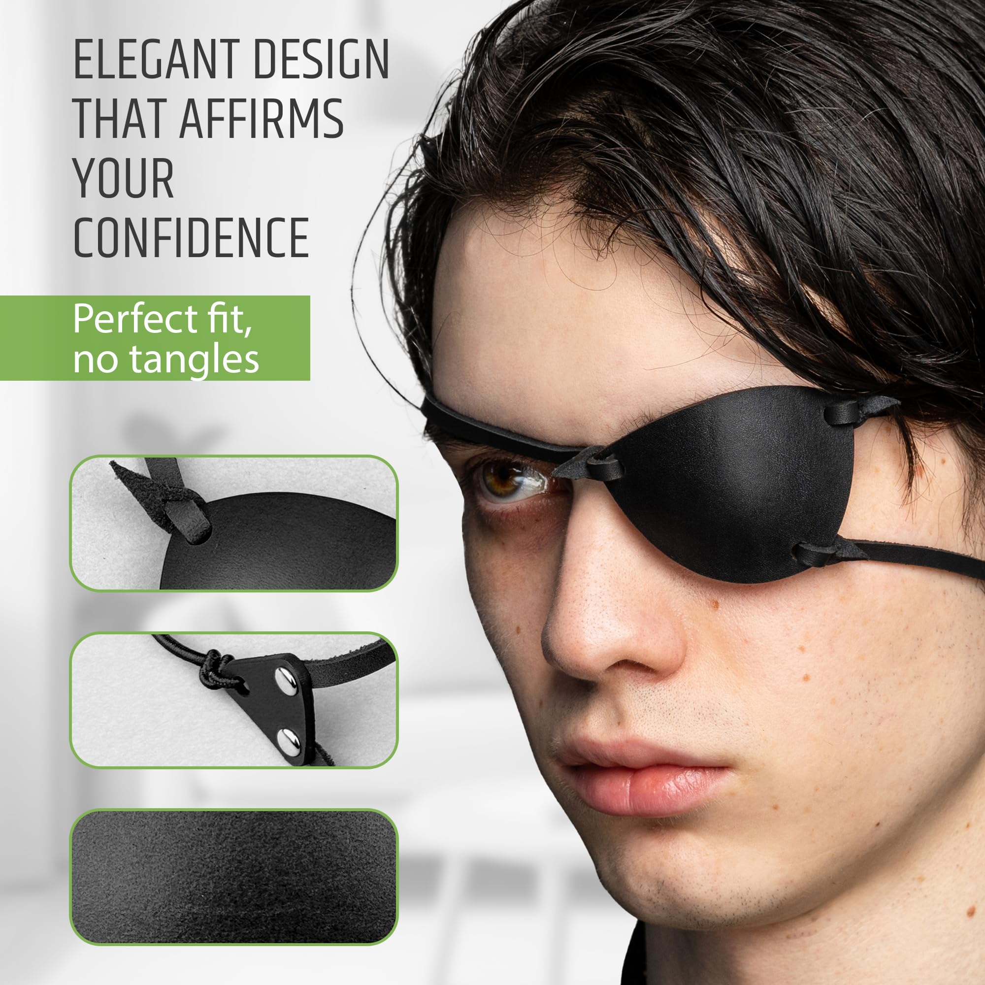 Amazon.com: Premium Handmade Metal Gear Leather Eye Patch with
